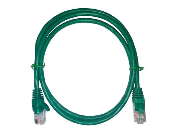 Патч-корд UTP4 cat 5e, ВС, LSZH, зеленый, литой коннектор NETKO Optima, 1м