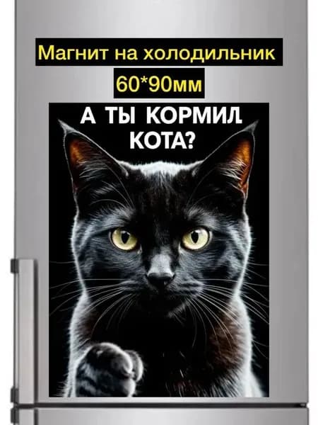 Магнит на холодильник А ты кормил кота?
