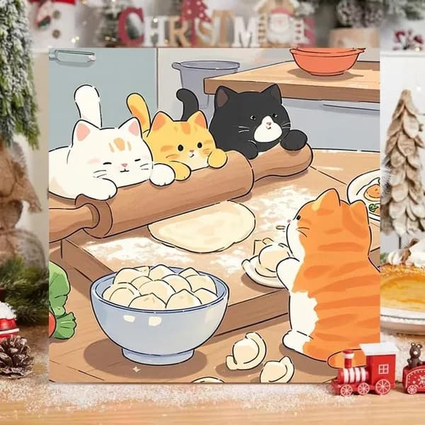 Раскраска с цифрами котят своими руками