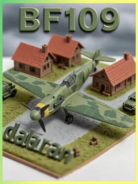 Самолет messerschmitt bf 109 1/48 Немецкая военная техника vs Ил-2,Сборная модель без клея,пластиковая-Dalaran