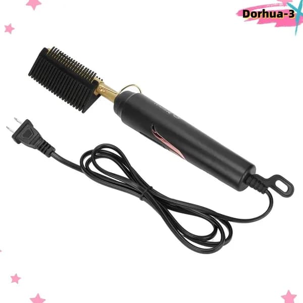Расческа для выпрямления волос 2 в 1, керамическое покрытие для мгновенного результата, для длинных и коротких волос