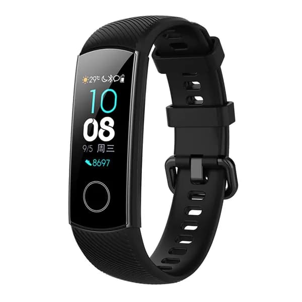 Ремешок для часов,1 штука подходит спортивного силиконового ремешка Huawei honor 5 bracelet-черный