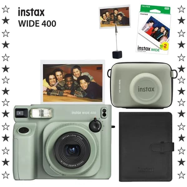Подарочный набор из камеры Instax Wide 400, 20 картридж - сумки Eva и кожаного альбома