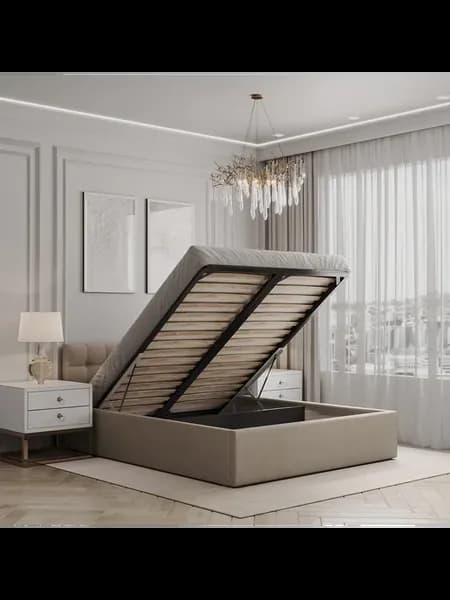 Кровать 160х200 двуспальная с механизмом и бельевым настилом