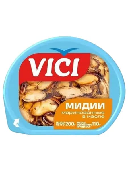 Мидии Vici маринованные в масле 200 г