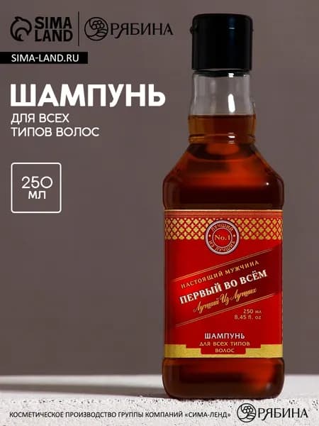 Шампунь для волос виски Первый во всём , 250 мл, аромат парфюма, Чистое счастье