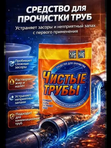 Средство для прочистки труб от засоров и запаха
