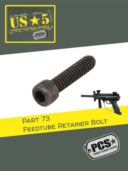 Винт переходника фидера для пейнтбольного маркера PCS US5 (Feedtube Retainer Bolt, Part 73)