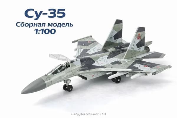 Сборная модель истребителя Су-35 1:100, пластиковый набор быстрой сборки, подарок для мальчика и коллекции