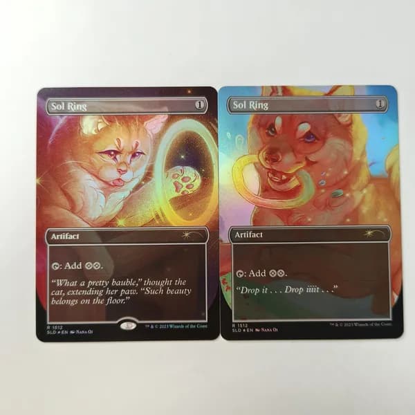 Портативные карты MTG Настройка и прокси высококачественной фольги Соль кольцо