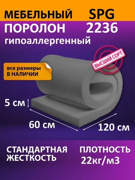 Мебельный поролон SPG 2236 черный