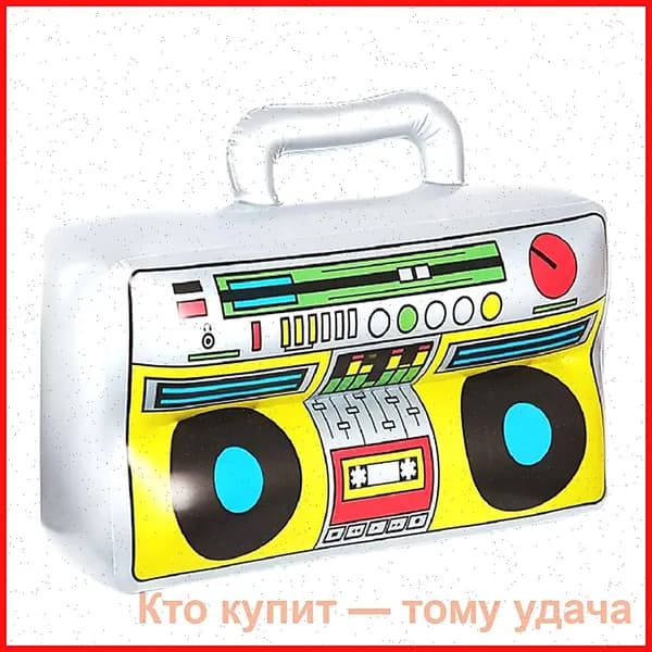 Надувной ретро-телефон в стиле 80-х, чёрный, высота 65 68 см