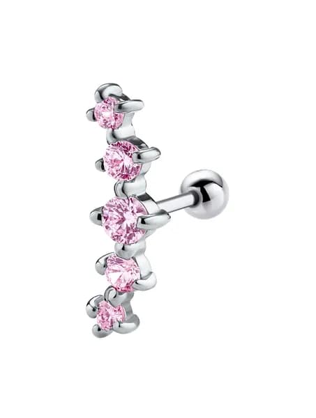 Серьга из серебра для пирсинга хряща, хеликса Файв