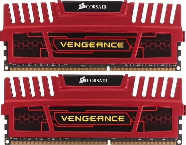 Corsair Оперативная память DDR3 2 по 8 ГБ  (16gb) 1600 MHz DIMM PC3-12800U 2x8 ГБ Red DDR3, 1600 МГц, 2 x 8 ГБ (cmz16gx3m2a1600c10r)