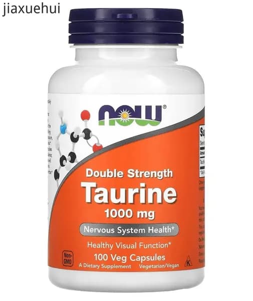 Taurine, NOW, аминокислота для энергии и бодрости, 1000 мг, 100 капсул