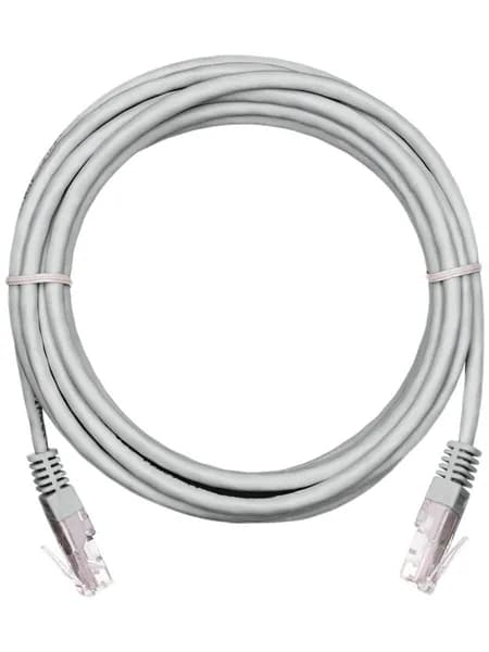 Патч-корд EC-PC4UD55B-BC-PVC-030-GY NETLAN U/UTP 4 пары, Кат.5е (Класс D), 100МГц,