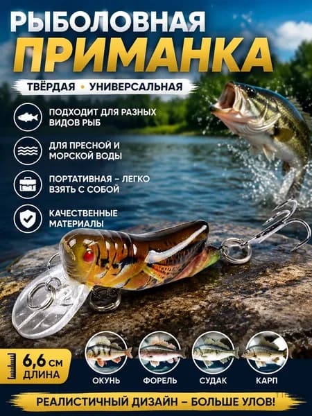 Искусственная приманка для спиннинга, имитация кузнечика, пластиковая приманка с раскраской, 2 шт.