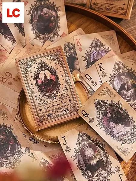 Готические игральные карты "Сияющий замок" 54 шт, коллекционные, темная эстетика