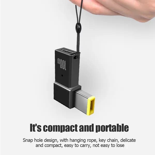 Переходник USB-C мама на DC папа для ноутбуков Lenovo, 100 Вт, цинковый сплав