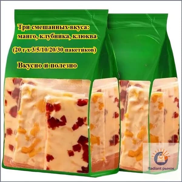 Сметанный топпинг с фруктовыми наполнителями в ассортименте на 3/5/10/20/30 пакетов, включая манго, клубнику и клюкву, ароматный, натуральный и полезный, качественный десерт представлен.