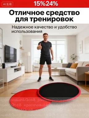 Диски для скольжения (глайдинга) / слайдеры для фитнеса, 2 шт. с антискользящей поверхностью: безопасное и комфортное выполнение упражнений на любом полу