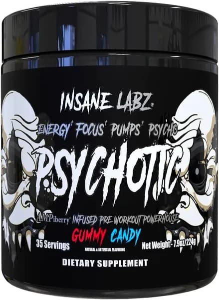 Insane Labz / PSYCHOTIC BLACK Gummy Candy 35 порций / Предтренировочный комплекс Инсайн США