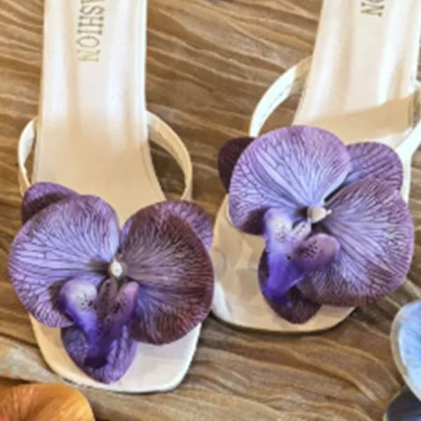 1 пара Сандалии с цветами Phalaenopsis