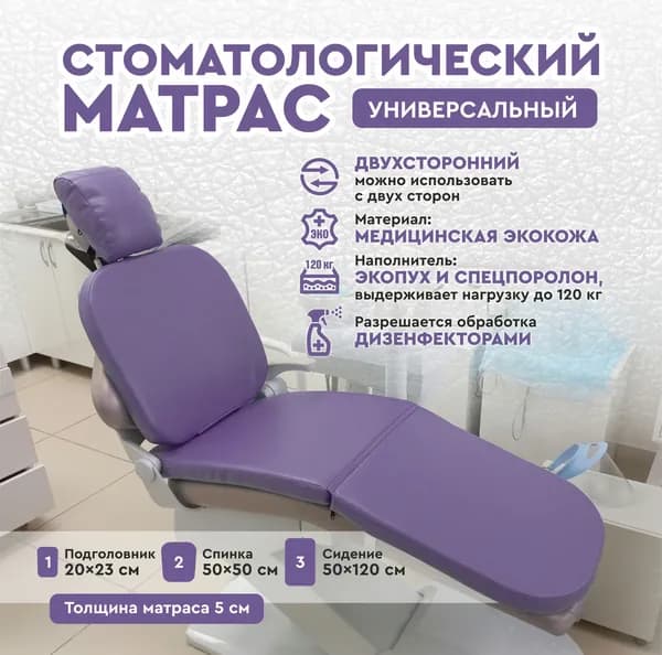 Медицинский матрас, Беспружинный, 50х170 см