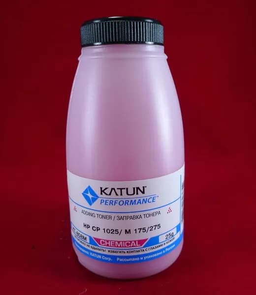 Тонер для картриджей Katun, 1 000 страниц, цвет пурпурный, для лазерных принтеров и МФУ HP, (KT-808M)