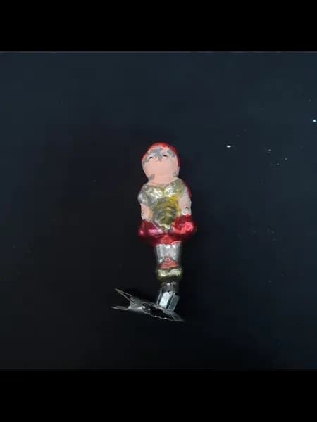 Винтажная елочная игрушка Клубничка, стекло, СССР