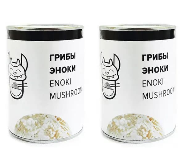 Вкус Азии Грибы консервированные Еноки Золотые нити, 400 г, 2 шт