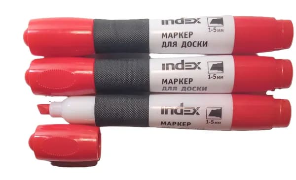 INDEX Набор маркеров Спиртовой, толщина: 1 мм, 3 шт.для магнитно-маркерной доски