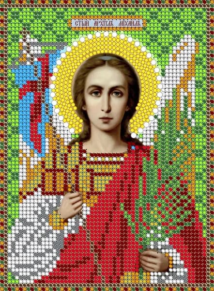Схема для вышивания бисером Светлица (без бисера), икона "Архангел Михаил" 12*16 см