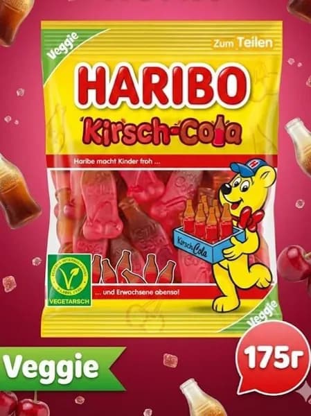 Жевательный мармелад Haribo Kirsch-Cola 175 грамм