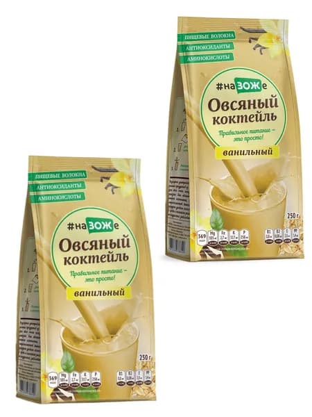 Коктейль овсяный с ванилью 2шт. по 300г. (Компас здоровья)