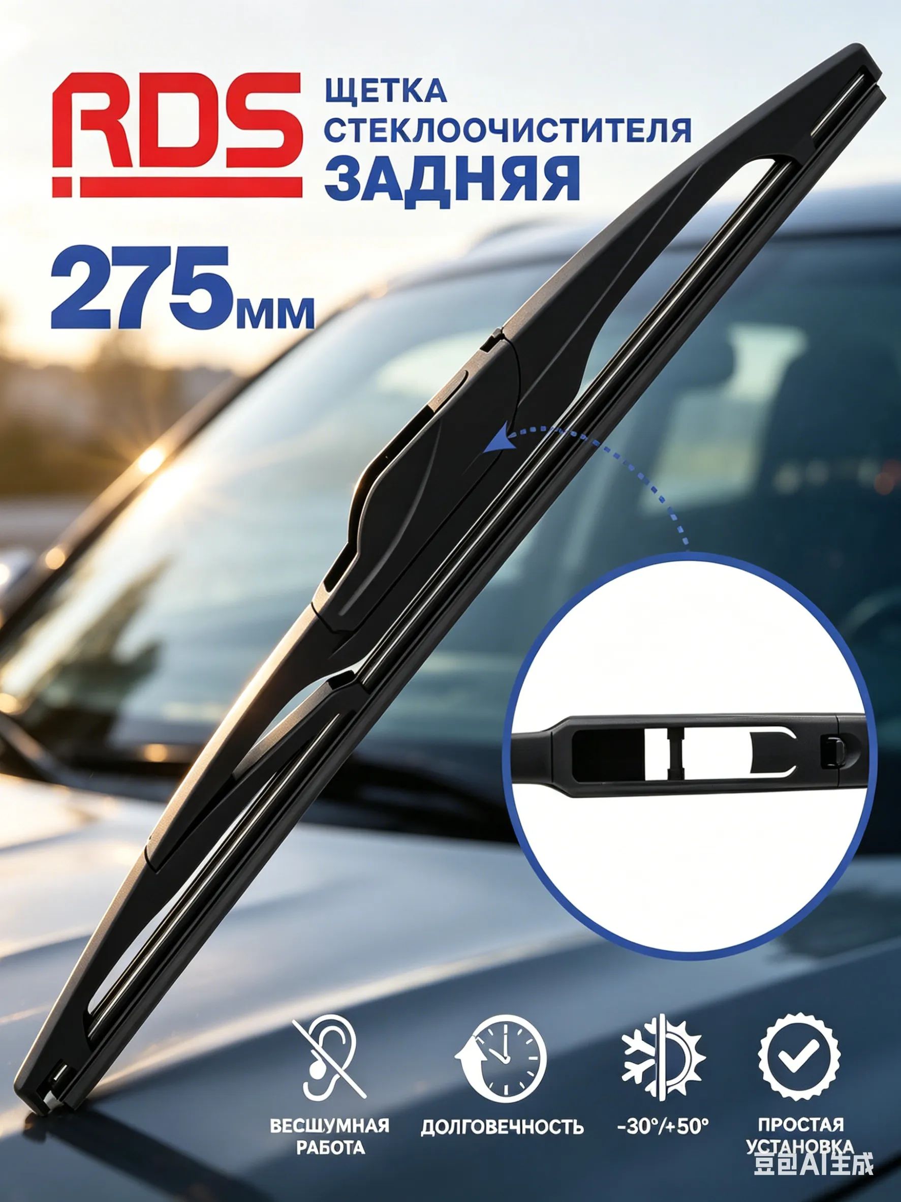 Щетка стеклоочистителя, арт. mn-yushua, 27.5 см + 27.5 см