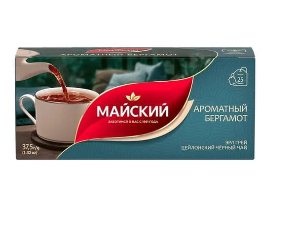 Майский Чай , Ароматный Бергамот, 25пакетиков, 37,5гр