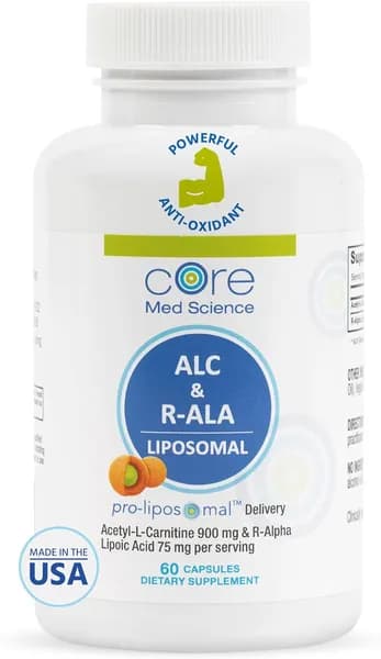 Core Med Science Липосомальные капсулы с добавками ALC и R-ALA - ацетил-L-карнитин (900 мг)