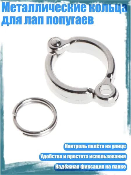 Металлические кольца для лап попугаев, - 6
