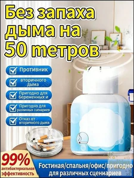 Премиумблокиратор запаха табака и дыма, применяемый для разложения, рассчитанный на срок до 90 суток