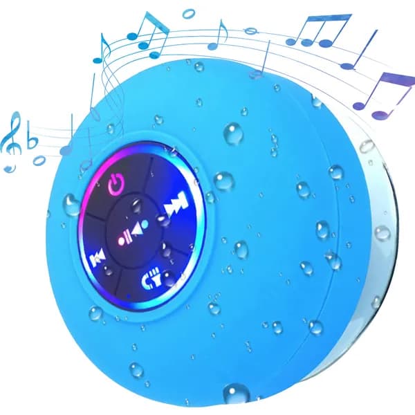 Водонепроницаемая Bluetooth-колонка с LED-подсветкой и присоской