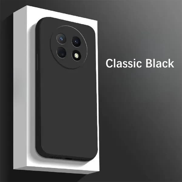 Лавка Чехол для Huawei Nova Y91 антигрязевым силиконовым покрытием классический монохромный дизайн