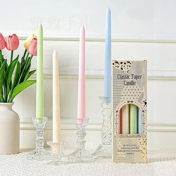 Свечи церковные цифра 4 "Нет", 25 см х 2.2 см, 4 шт
