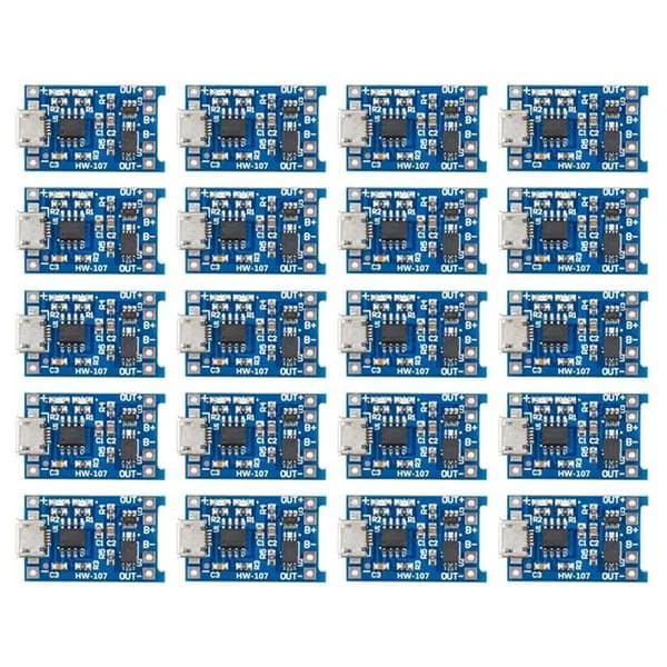 TP4056 5V 1A Micro-USB/модуль для зарядки аккумуляторов 18650, плата с защитой, 20 шт.