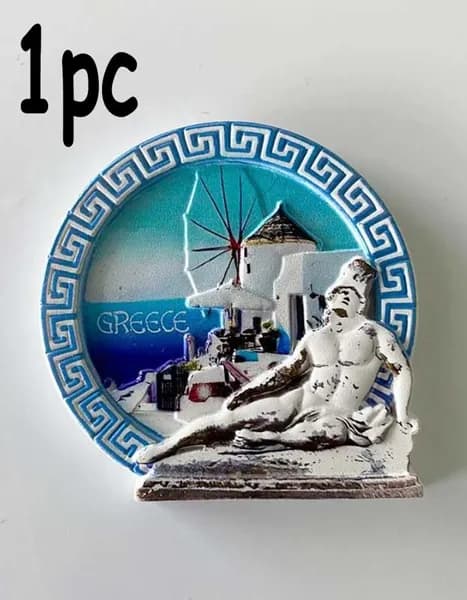 Магнит скульптуры с видом на море 1pc, подходящий для украшения холодильников