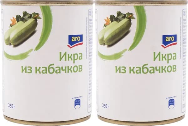 Икра из кабачков Aro, комплект: 2 упаковки по 360 г