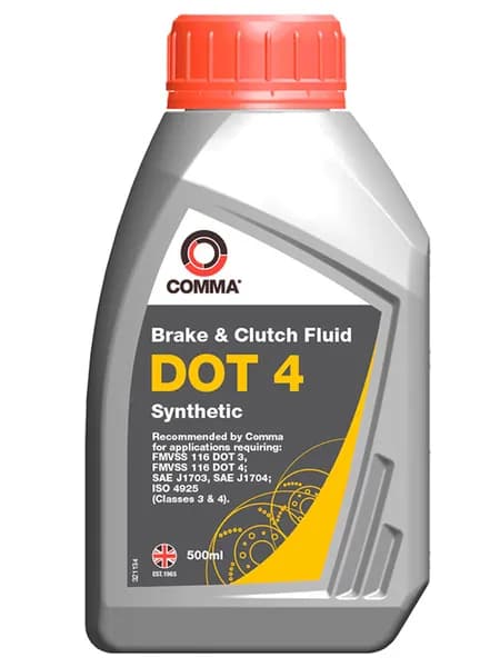 Жидкость тормозная COMMA DOT 4 BRAKE FLUID (0,5L)
