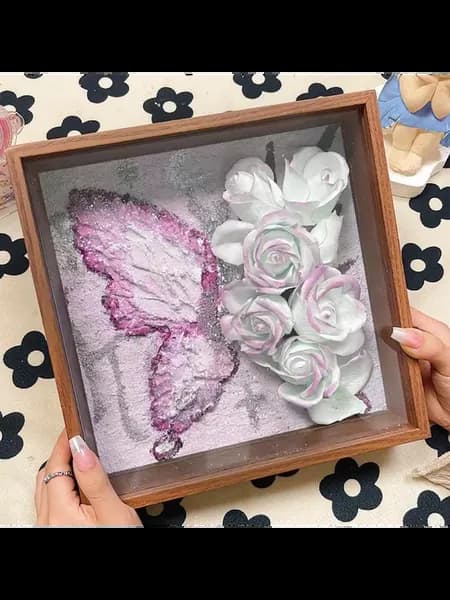 Творческий комплект для рамки с 3D-текстурой, 7,8x7,8 дюйм