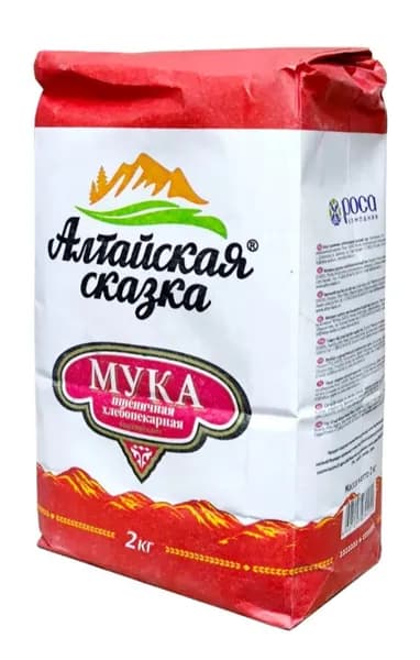 Мука пшеничная Алтайская Сказка, высший сорт, 2 кг