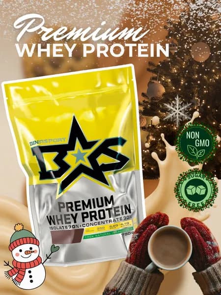 Протеин изолят и концентрат сывороточного белка Binasport "PREMIUM WHEY PROTEIN" 750 г со вкусом шоколада
